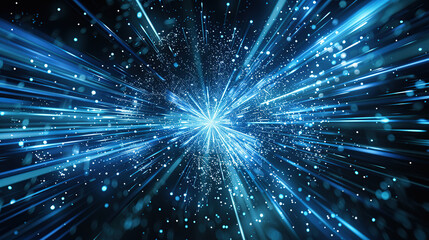 Obraz premium Abstract communication and future technology data flow