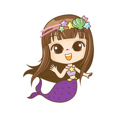 Kawaii Cloud with Hanging Stars with pink background