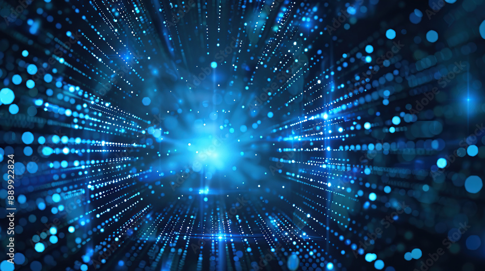 Wall mural abstract communication and future technology data flow