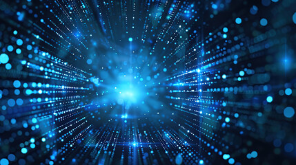 Obraz premium Abstract communication and future technology data flow