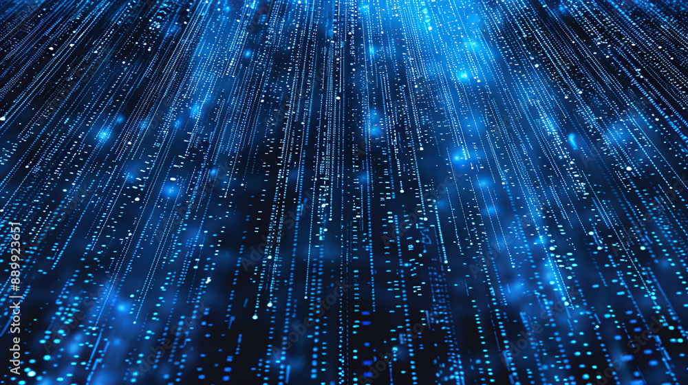 Wall mural abstract communication and future technology data flow