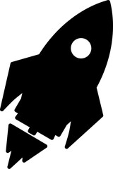 Rocket launch silhouette icon