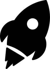 Rocket launch silhouette icon