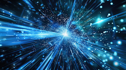 Naklejka premium Abstract communication and future technology data flow