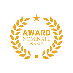 award nominate logo design concept idea