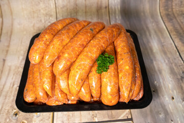 Jalapeno cheddar pork sausages