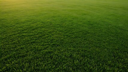 Lush green grass field with a slight gradient in color.