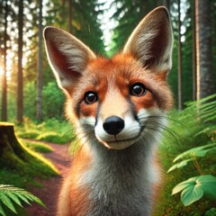 Obraz premium red fox cub