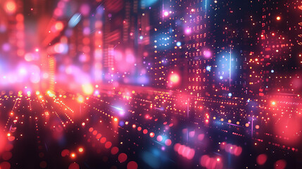 Naklejka premium Abstract communication and future technology data flow