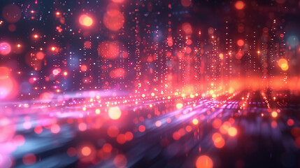 Obraz premium Abstract communication and future technology data flow