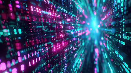 Fototapeta premium Abstract communication and future technology data flow