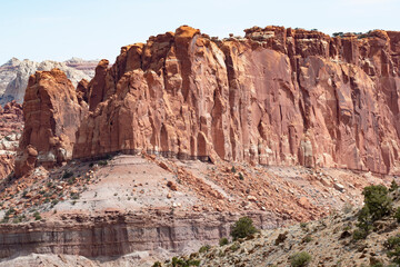 Fototapeta premium Canyon walls from the Chimney Rock Trail, Capitol Reef National Park, Utah