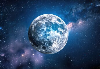 Fototapeta premium Full Moon in the Starry Night