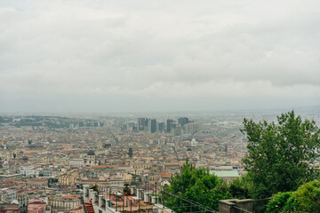 Fototapeta premium Top view of downtown Naples, Italy