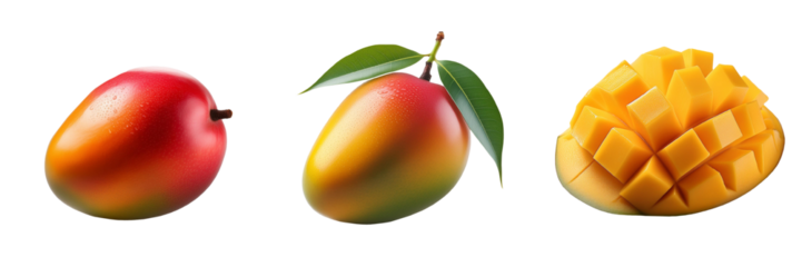 mango isolated on transparent background