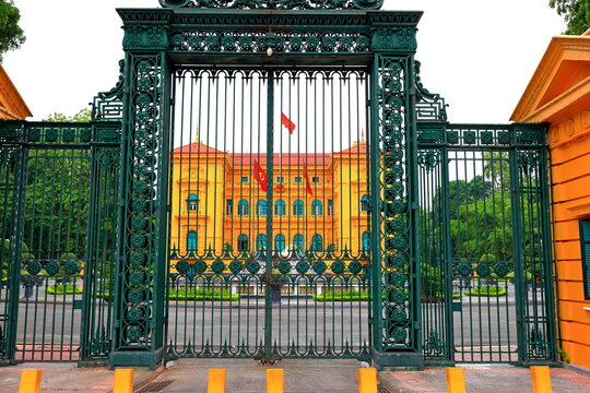 Presidential Palace (Phu Chu tich), a French Colonial palace for Vietnam&rsquo;s president at Ha Noi Vietnam