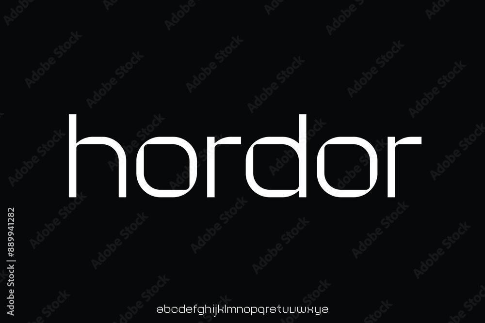 Poster unique sans serif style alphabet display font vector