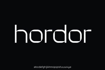 Unique sans serif style alphabet display font vector