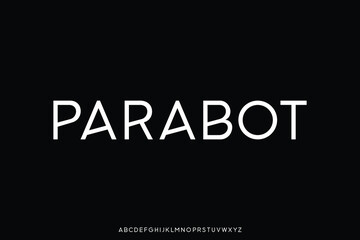 Modern decorative sans serif alphabet display font vector illustration