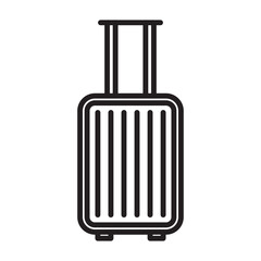 Baggage icon Black line art vector logo