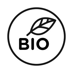 Bio vector icon Black line art vector logo