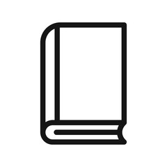 Book icon Black line art vector logo