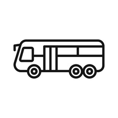 Bus icon Black line art vector logo