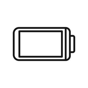 recommend clip art: Battery icon Black line art vector logo