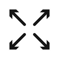 Full screen icon Black line art vector logo