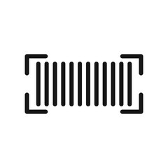 Scan barcode icon Black line art vector logo