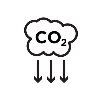 recommend clip art: Reduce carbon dioxide co2 icon Black line art vector logo