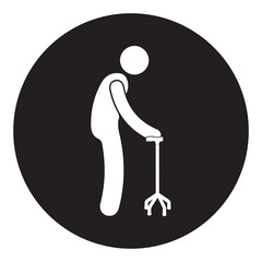 disabled person vector icon