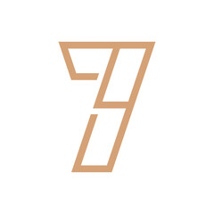 Monogram 7. Number 7. Number 7 design logo. Monogram letter mark 7 logo design. Monogram design vector logo. Monogram number 7 logo design. Simple number 7 monogram. Monogram 7 design logo. 