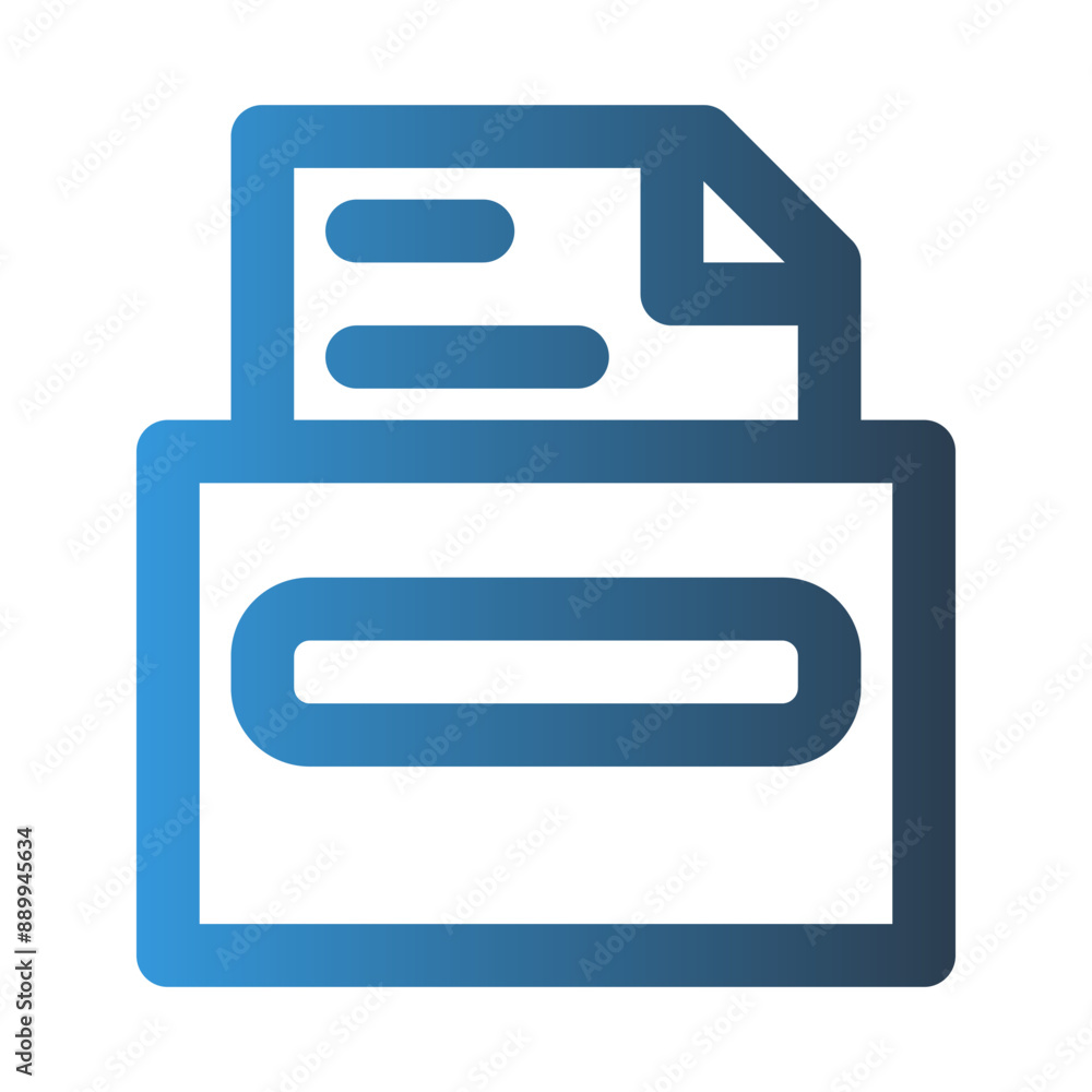 Poster archive box outline icon. with gradient colors suitable for interfaces, websites, ui and mobile apps