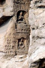 The Yungang Grottoes in Shanxi Province, China, began to be excavated during the Northern Wei...