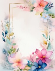 Obraz premium frame with flowers