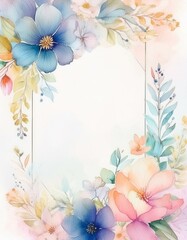 Obraz premium Background with flowers for wedding invitation