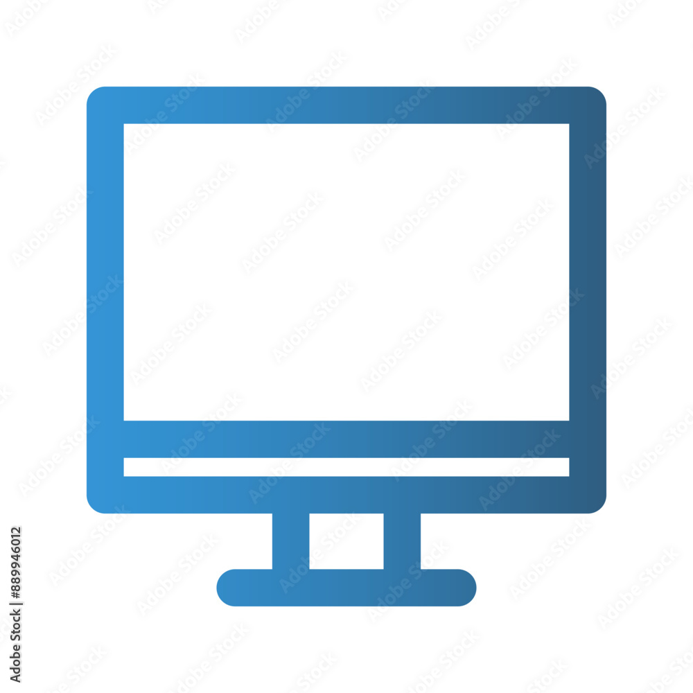 Aufkleber computer outline icon. with gradient colors suitable for interfaces, websites, ui and mobile apps.