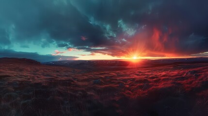 Experiment with panoramic sunset photography, capturing the expansive view of a horizon painted in rich, gradient colors.