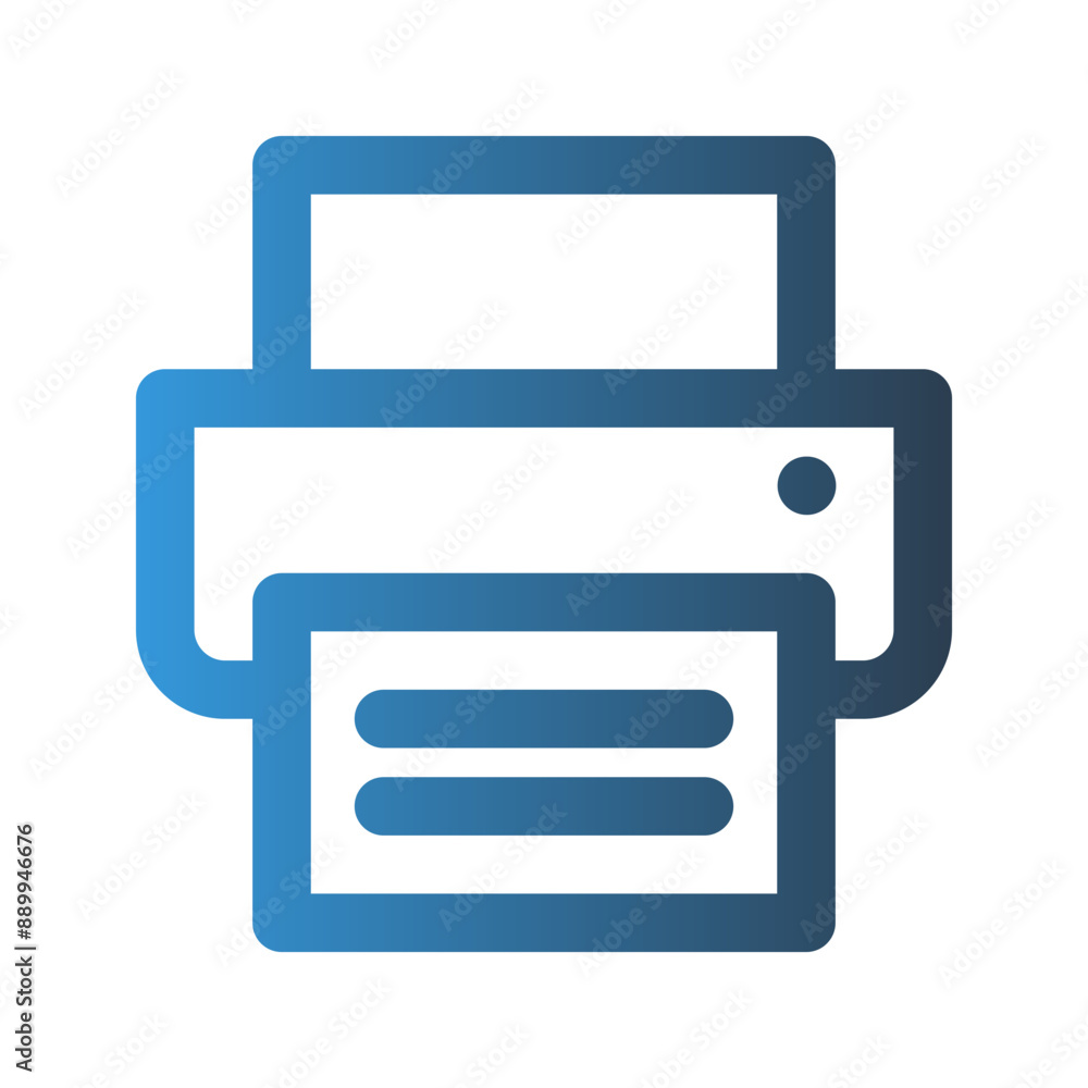 Poster fax machine outline icon. with gradient colors suitable for interfaces, websites, ui and mobile apps