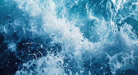 Ocean Waves Crashing and Splashing