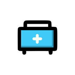 Fototapeta premium medical kit care logo vector illustration template design
