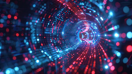 Obraz premium Abstract communication and future technology data flow