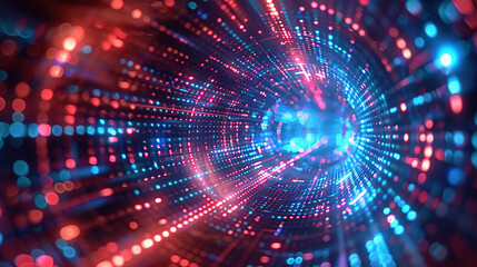 Fototapeta premium Abstract communication and future technology data flow