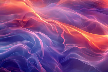 Obraz premium Abstract Background with Purple and Orange Wavy Lines