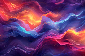 Obraz premium Abstract Background with Wavy Lines and Golden Glitter