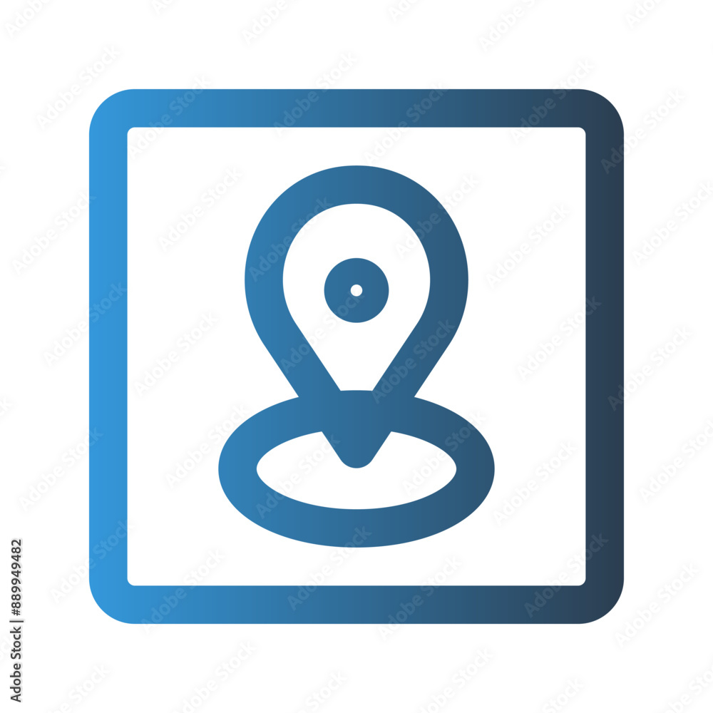 Poster map outline icon. with gradient colors suitable for interfaces, websites, ui and mobile apps.