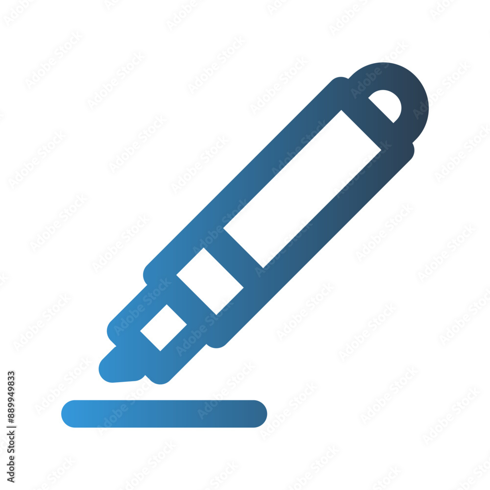 Poster pen outline icon. with gradient colors suitable for interfaces, websites, ui and mobile apps.