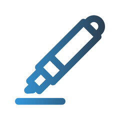 Pen outline icon. with gradient colors suitable for interfaces, websites, UI and mobile apps.