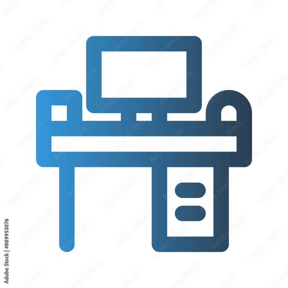 Poster workplace outline icon. with gradient colors suitable for interfaces, websites, ui and mobile apps.